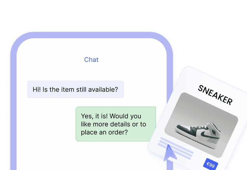 Verkaufe direkt im Chat